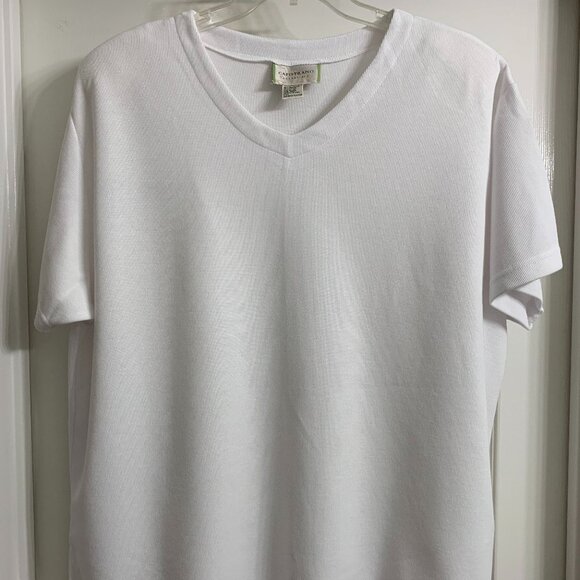 Capistrano Essential Women's White Ribbed Blouse Size 22/24 NWOT - Picture 1 of 5